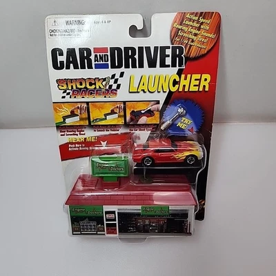 Road Champs 汽车和驾驶员 Shock Racers 发射器 Hot Rod Camaro 压铸玩具套装 — 第 1/4 张图片