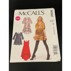 00302 McCall's M6987 Misses' Dress Sewing Pattern Easy Sz 14-22 - Picture 1 of 3
