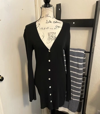 Dolce & Gabbana 黑色纽扣闭合轻便女式开衫,尺寸 EU 44 — 第 1/4 张图片