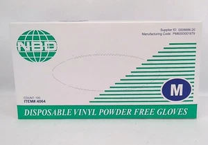 Box mit 100 Food Service Vinyl Handschuhen M Medium transparent puderfrei NBD 4064 - Bild 1 von 2