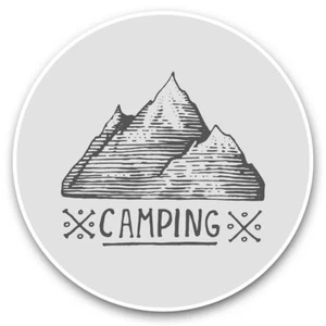 2 x Vinyl Stickers 7.5cm (bw) - Wild Camping Sketch Camp Site  #36700 - Picture 1 of 9