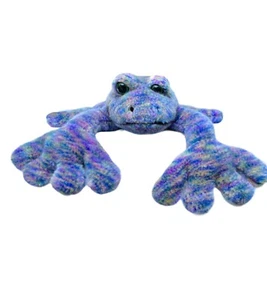 Tree Frog Plush 21" Tie Dye Purple Green Stuffed Animal Floppy Feet Fiesta Lovey - Picture 1 of 24