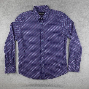 Robert Graham Shirt Men XL Blue Geometric Button Up Long Sleeve Modern Americana - Picture 1 of 9