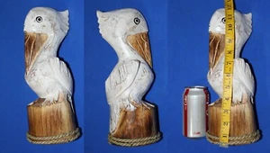 Marina Wedding Decor Hand Carved Wood Pelicans - 11 1/2" tall ea - 3 Pelicans - Picture 1 of 12