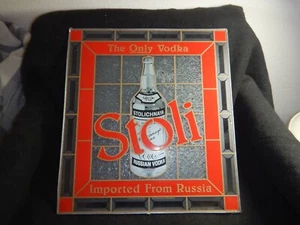 Vintage Stoli Vodka stained glass window sign Bar window display - Picture 1 of 12