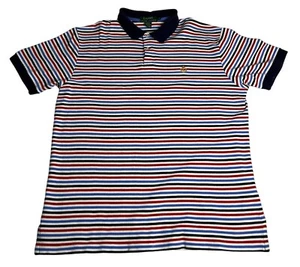 Lauren Ralph Lauren Striped Polo Shirt Mens L Multi Collared Short Sleeve Cotton - Picture 1 of 9