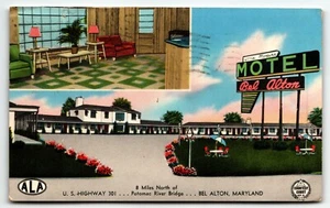 Postkarte Motel Bel Alton Maryland MD Highway 301 PM 1960 Multiview - Bild 1 von 2
