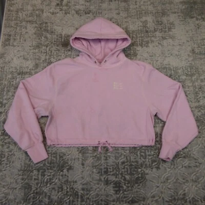Champion Sudadera con Capucha Mujer Mediana Rosa Pullover Manga Larga Recortada Tejido Inverso Foto 1 de 4