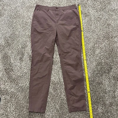Calça slim Eddie Bauer feminina Voyager chino vermelha mulbrry tamanho 12 caminhada ao ar livre - Imagem 1 de 4