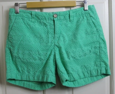 Шорты женские Merona зеленые кружевные оверлейные размер 6 талия 31 карман с подкладкой 57-28823 - Изображение 1 из 4