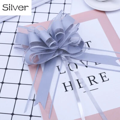 20 PIEZAS Organza Floristería Tirar Arcos Cinta Boda Coche Decoración Regalo Embalaje Hágalo Usted Mismo Foto 1 de 4