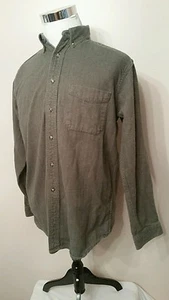 L.L. Bean Green Herren Langarm Hemd aus gewebter Baumwolle Medium Regular  - Bild 1 von 3