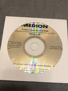 Windows XP Home Edition SP2 Installation CD Rom Medion für alle Laptops PC - Bild 1 von 3