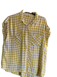 Next Yellow and White Sleeveless Shirt Size 20 - Picture 1 of 2