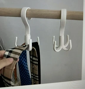 Essentials 1 pk of 2 Grip Plastic Rotating Hook For Closet Organization - Picture 1 of 7