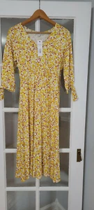 VESTIDO DE PUNTO AMOUR VERT Cali Reverie talla mediana diente de león floral nuevo con etiquetas - Imagen 1 de 10