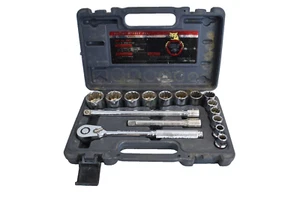 Cougar Pro Tools A41 Socket Wrench Set 1/2" Drive SAE 16 Pieces w/ case - Picture 1 of 6