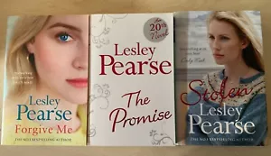 3 x Lesley Pearse Hardback/paperback book bundle. The Promise, Stolen,Forgive Me - Picture 1 of 3