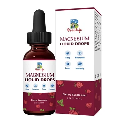 Gota líquida de magnesio, magnesio tranquilo, con glicinato de magnesio, o calma, sueño Foto 1 de 4
