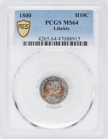 1800 DRAPED BUST H10C PCGS MS 64 Cover
