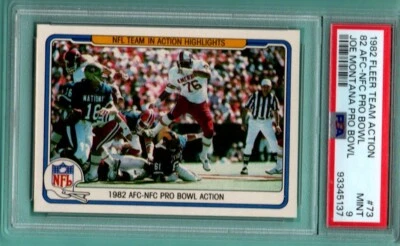 1982 Fleer Team Action Joe Montana 2º ano PSA 9 San Francisco 49ers raro - Imagem 1 de 2
