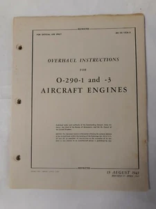 Lycoming 0-290-1-3 Aircraft Engines Overhaul Instructions & T.O. Original - Bild 1 von 12