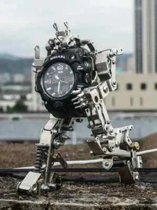 400+ PZ 3D fai da te meccanico metallo modello orologio creativo supporto robot giocattoli decorazione - Foto 1 di 13