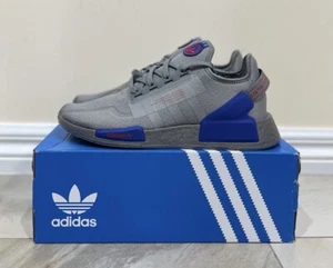Adidas NMD R1 V2 Grey Blue Red Boost Casual Shoes Sneakers Mens Size US 12 New ✅ - Picture 1 of 12