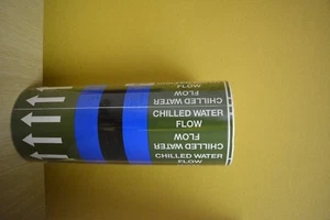 S/A Pipe ID Tape 270mm x 33m CHILLED WATER FLOW BS1710:2014 - Picture 1 of 1