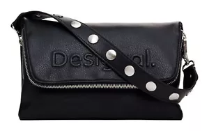 Desigual Half Logo Venecia 3.0 Crossbody Bag Umhängetasche Tasche Black - Bild 1 von 3
