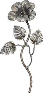 Zierelement Zierblatt Blätter aus Stahl Hibiskus Rosenmotiv (140x85 mm) D.6mm - Bild 1 von 2