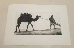 Lytographie Bild unsigniert Camel - Bild 1 von 1