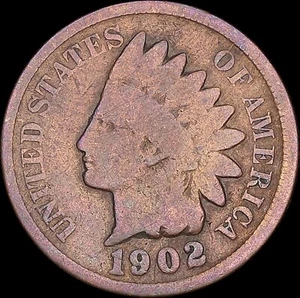 1902 1C Indian Head Cent Ungraded Circulated BN - Picture 1 of 2