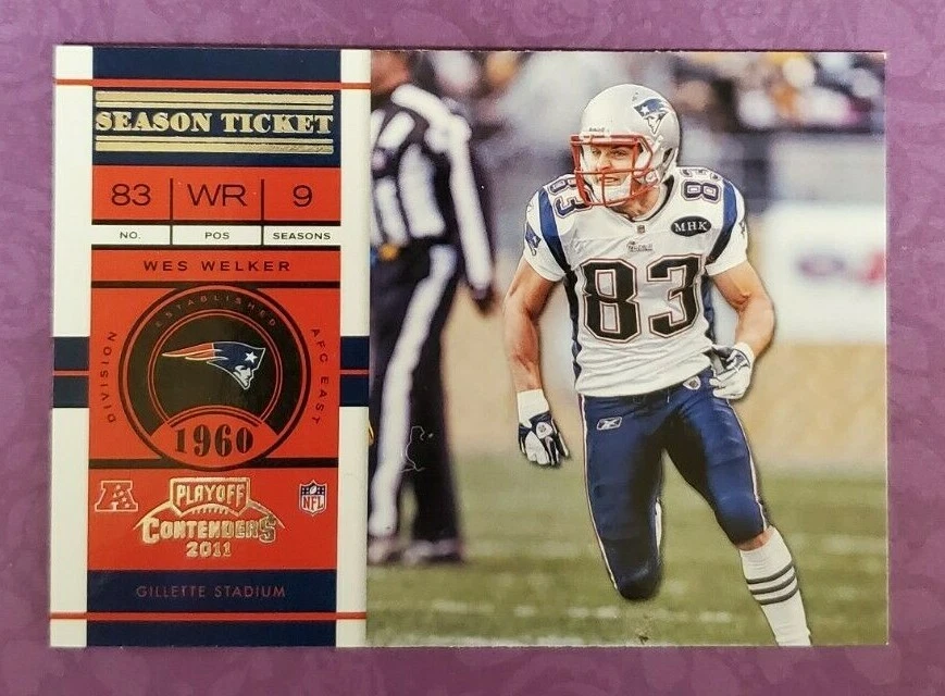 2011 Playoff Contenders #10 Wes Welker New England Patriots Football Card - PC - Image 1 of 2