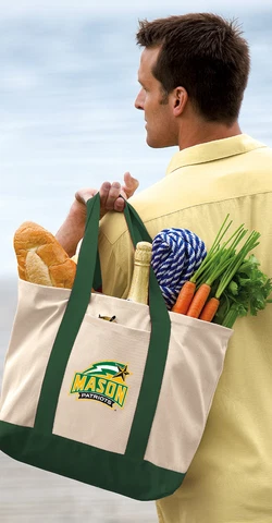 GMU Tote Bag DELUXE CANVAS George Mason University Tote Bags Cover