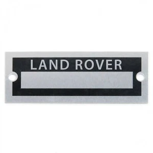 Blank Data Vin Plate - Land Rover - Picture 1 of 3