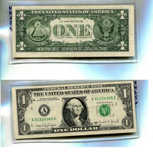 1988 A $1 CURRENCY WEB NOTE A-E SERIES AU 4465N - Picture 1 of 1