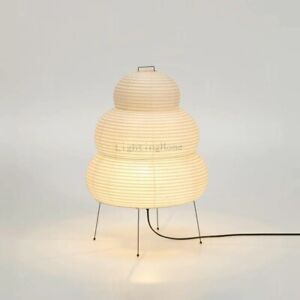 ISAMU NOGUCHI ARKARI Japan Lamp Rice Paper Stand Light Leg US plug Shade Set