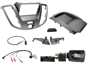 Ford Transit 2015 en coche V639 estéreo gris doble din fascia y kit de volante - Imagen 1 de 1