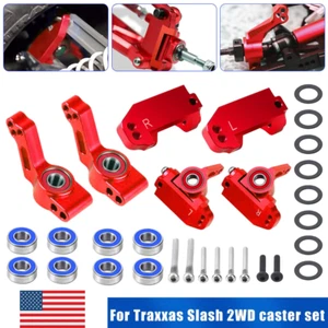Per 1/10 TRAXXAS Slash 2WD Blocco Ruota Anteriore Sterzo e Porta Asse Stub Posteriore - Foto 1 di 13