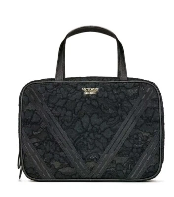 VICTORIAS SECRET ENCAJE COLGANTE PLEGABLE VIAJE JETSETTER BOLSA COSMÉTICA ESTUCHE Foto 1 de 4