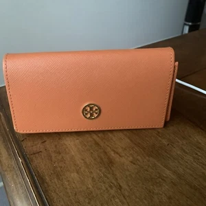 Large Tory Burch sunglasses/eye glasses case magnetic eyeglasses orange - Picture 1 of 4