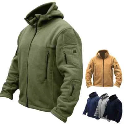 Tactical Recon Fleece Jacket Army Hoodie Security Police Hoody Combat Full Zip - Image 1 of 4