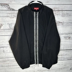 Supreme Classic Logo Taping Full-Zip Spell Out Track Jacket Black SS18 Men’s XL - Picture 1 of 10