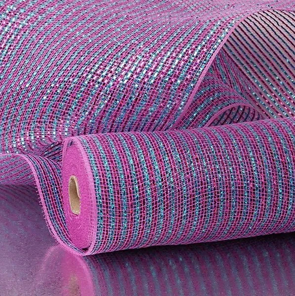 Deco Malla 6" 10" 21" Carrete 10 yardas Rollo Cinta Rayas Sólidas Decoración Floral Foto 1 de 1