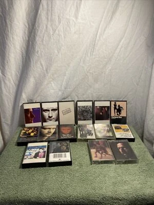 Lot Of 16  80's Cassettes Phil Collins, Aerosmith, Paul Simon, Van Halen,   H1 Foto 1 de 4