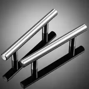 127mm Cupboard Handles 76mm Holes, Stainless Steel, T bar Drawer Pulls, - Picture 1 of 4
