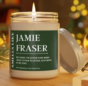 Smells Like Jamie Fraser Soy Candle, Scottish Outlander Inspired Gift Candle 9oz - Picture 1 of 9