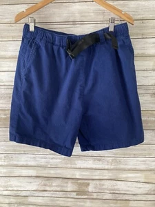Levis Mens L Large Belted Utility Shorts Relaxed Fit Elastic Waist Blue J341 - Picture 1 of 3