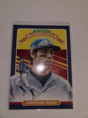 2020 Panini Donruss - Diamond Kings Yellow #5 Christian Yelich - Image 1 of 2